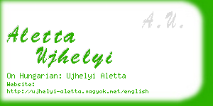aletta ujhelyi business card